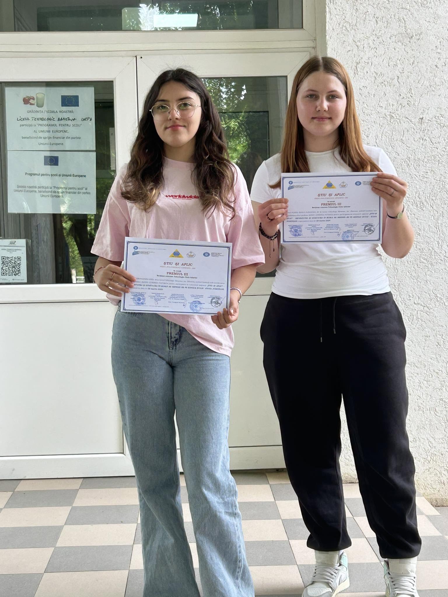Rezultate deosebite pentru elevele Liceului Tehnologic Băneasa!